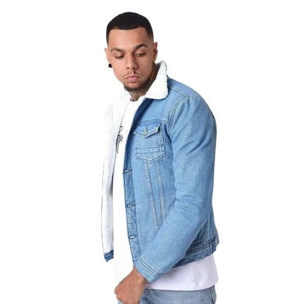 Куртка Project X Paris Denim With Wool Effect Lining, синий