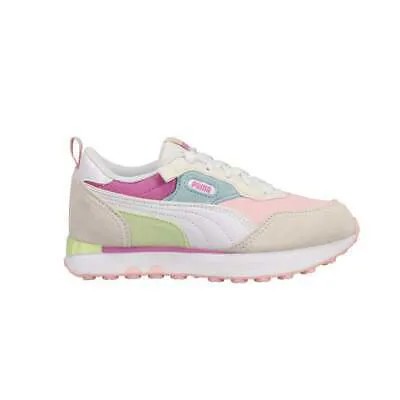 Puma Rider Fv Future Vintage на шнуровке для девочек-подростков Синий, Зеленый, Серый, Розовый, Белый