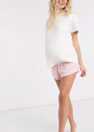 Розовые трикотажные шорты от пижамы ASOS DESIGN Maternity-Розовый