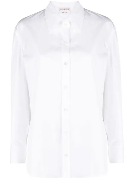 Alexander McQueen рубашка с длинными рукавами, белый