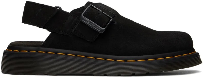 Черные замшевые мюли с пяткой на пятке Jorge II Dr. Martens, цвет Black e.h. suede