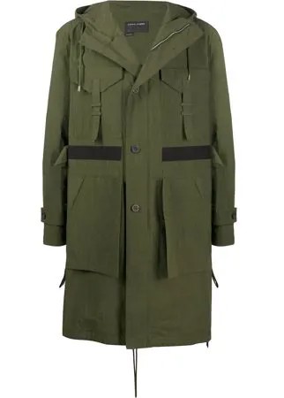Craig Green пальто с капюшоном и карманами карго