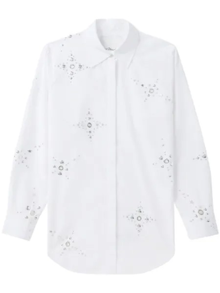 Рубашка с длинными рукавами и заклепками 3.1 Phillip Lim, белый