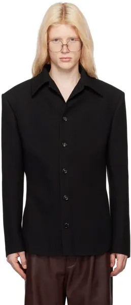 Черная структурированная куртка Bottega Veneta