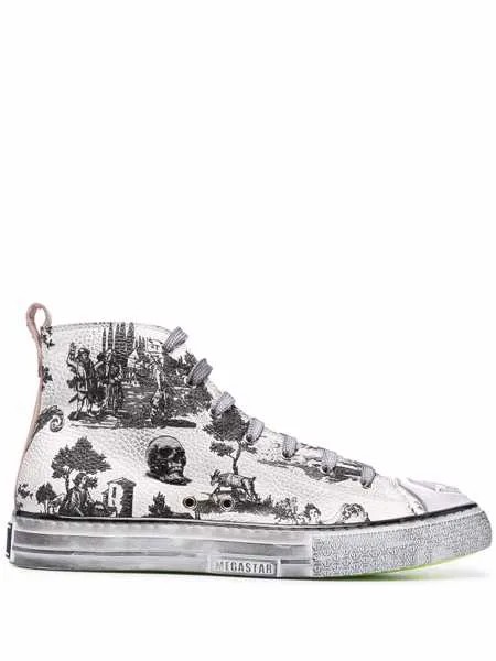 Philipp Plein высокие кеды Megastar