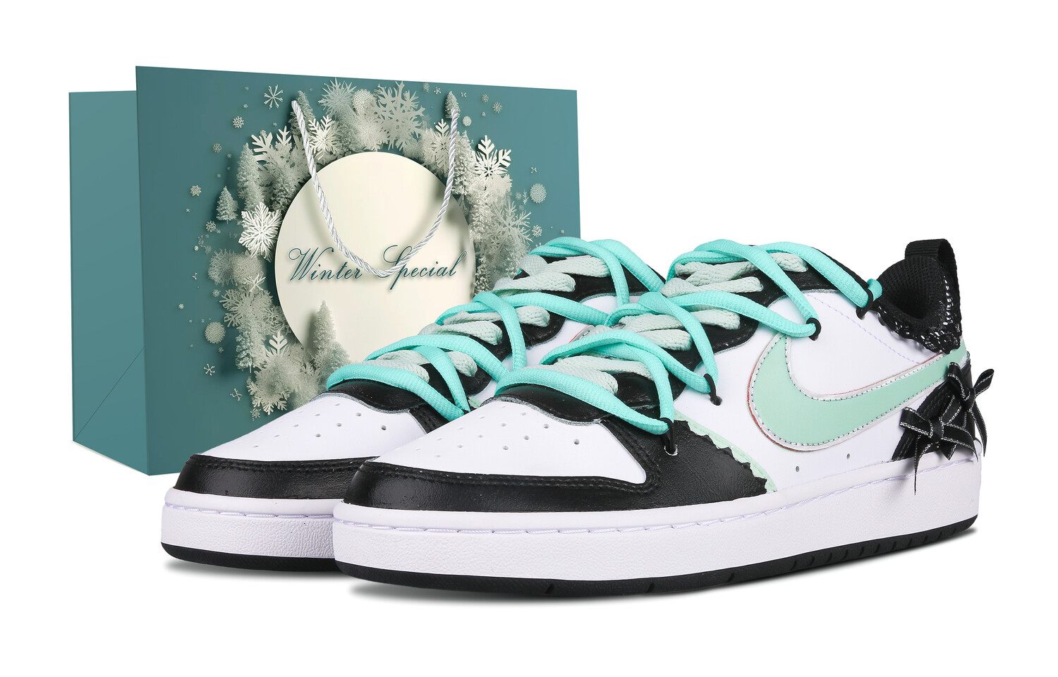 Кроссовки Nike Skateboarding Shoes Women's Low-top White, светло-зеленый