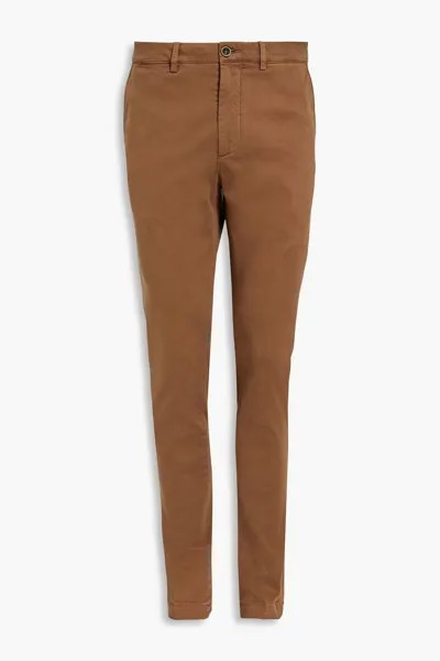 Твиловые брюки чинос из смесового хлопка PESERICO, коричневый