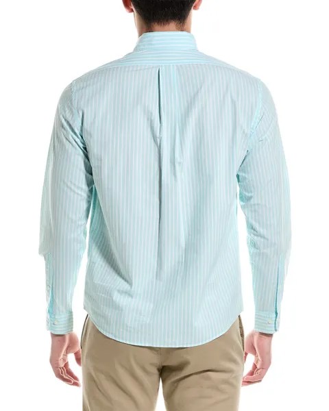 Тканая рубашка в полоску Brooks Brothers, синий