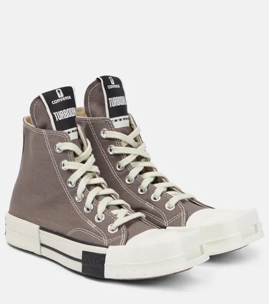 Высокие кроссовки DRKSHDW x Converse Turbodrk Rick Owens, серый