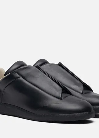 Мужские кроссовки Maison Margiela Future Leather Top Low, цвет чёрный, размер 45 EU