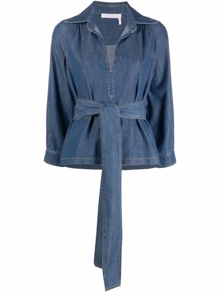 See by Chloé джинсовая блузка с поясом