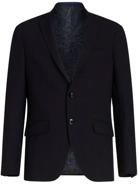 ETRO пиджак из смесовой вирджинской шерсти, черный