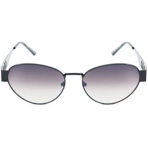 Солнцезащитные очки Premier, овальные, оправа: металл, черный/черный