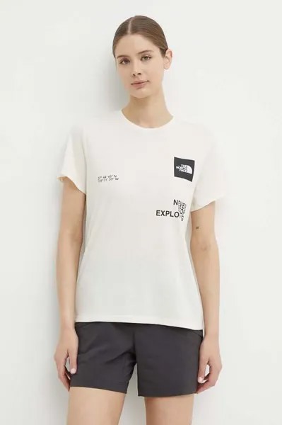 Спортивная футболка Foundation Coordinates The North Face, бежевый