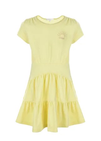 Желтое платье с оборками Chloe