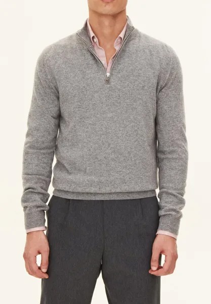 Вязаный свитер PATTON Oscar Jacobson, цвет grey melange