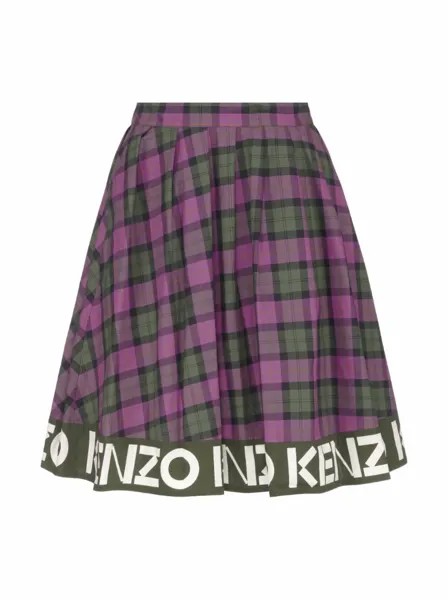 Плиссированная юбка с логотипом  Kenzo