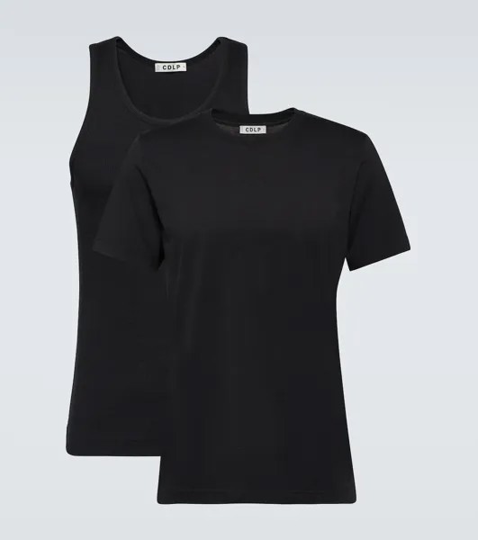 Комплект из трикотажной футболки и майки Cdlp, черный