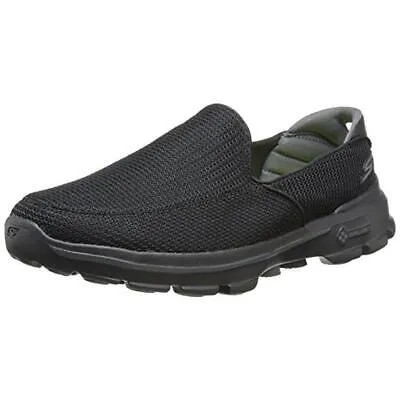 Мужские прогулочные туфли Skechers Go Walk 3 черные 8,5 очень широкие (2E) BHFO 8835