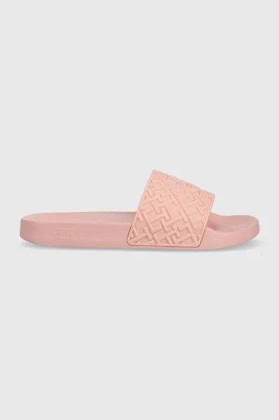 Тапочки-шлепанцы TH MONOGRAM POOL SLIDE Tommy Hilfiger, розовый