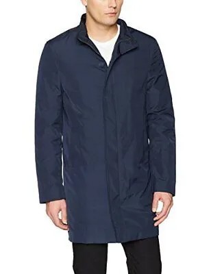 Мужское водоотталкивающее верхнее пальто с воротником-стойкой Calvin Klein Maddock, темно-синий, 40 лет