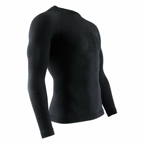 Термобелье лонгслив X-bionic Apani® 4.0 Merino Shirt Round Neck LG SL Men, шерсть, влагоотводящий материал, размер XL, черный