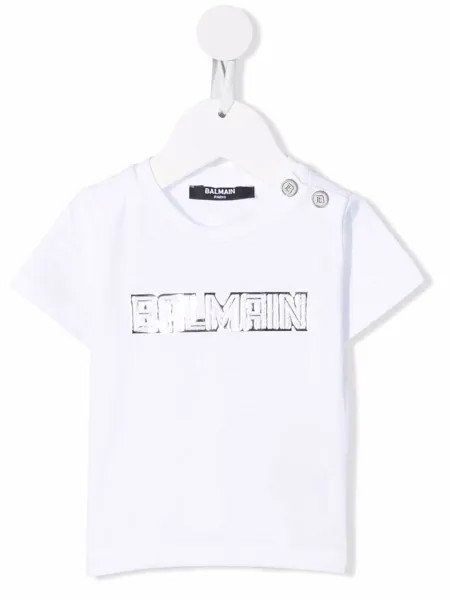 Balmain Kids футболка с логотипом