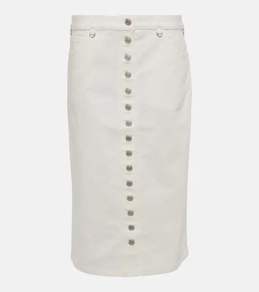 Джинсовая юбка миди multiflex Courrèges, белый