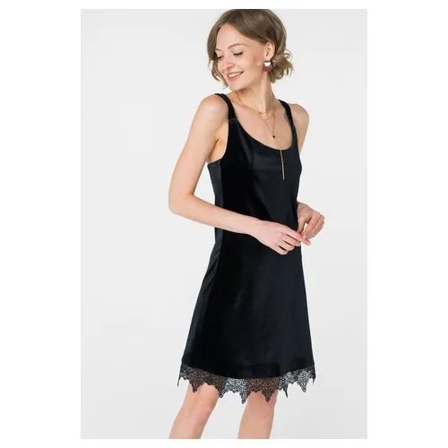 Платье Fashion.Love.Story 17FL1185 женское Цвет Черный Однотонный р-р 44