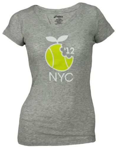 Женская теннисная футболка Asics BIG APPLE, цвет Хизер серый