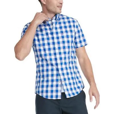 Мужская синяя рубашка на пуговицах с воротником в клетку Tommy Hilfiger XXL BHFO 9963