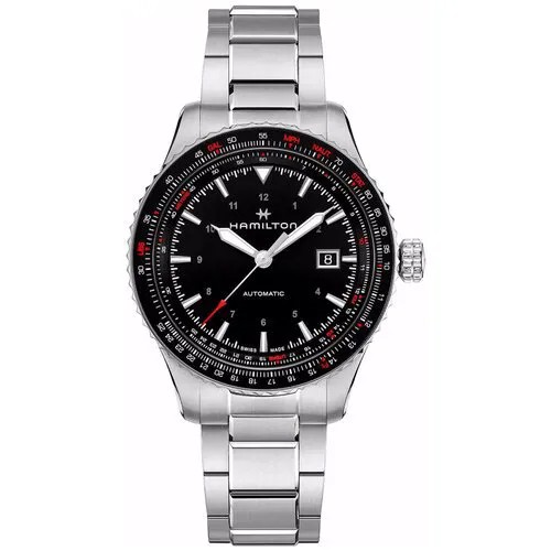 Наручные часы Hamilton Khaki Aviation, черный, серебряный