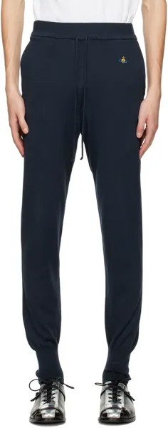 Темно-синие брюки для отдыха в рубчик Vivienne Westwood