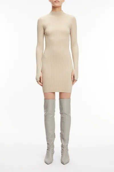 Платье-Боди со сборками Calvin Klein, бежевый