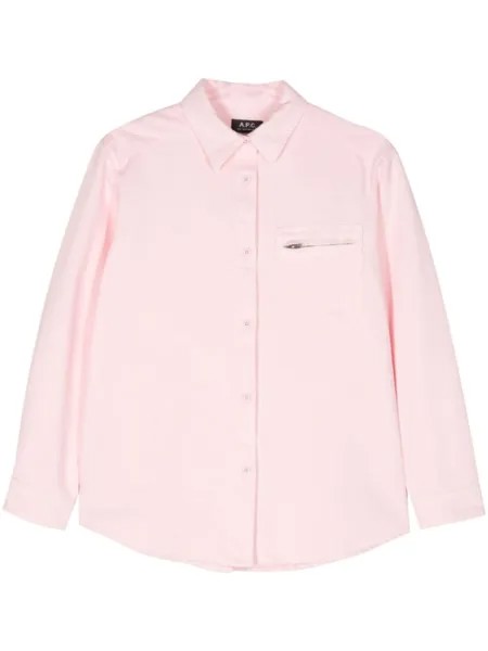 A.P.C. джинсовая рубашка Tina, розовый