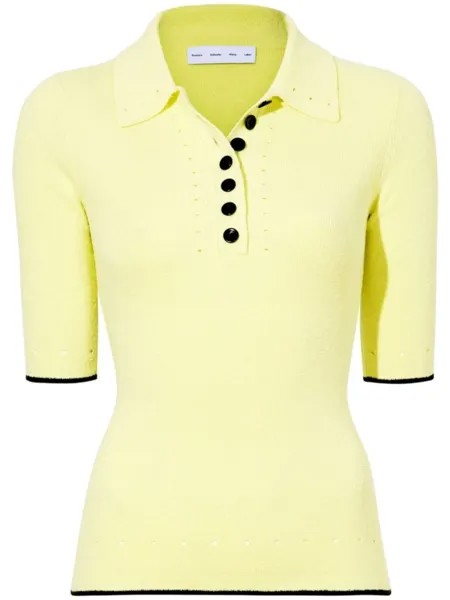 Proenza Schouler White Label рубашка поло Spencer в рубчик, желтый