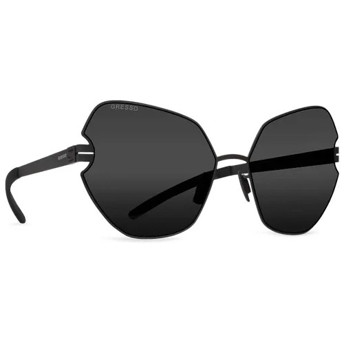 Солнцезащитные очки Gresso, кошачий глаз, с защитой от УФ, для женщин, черный