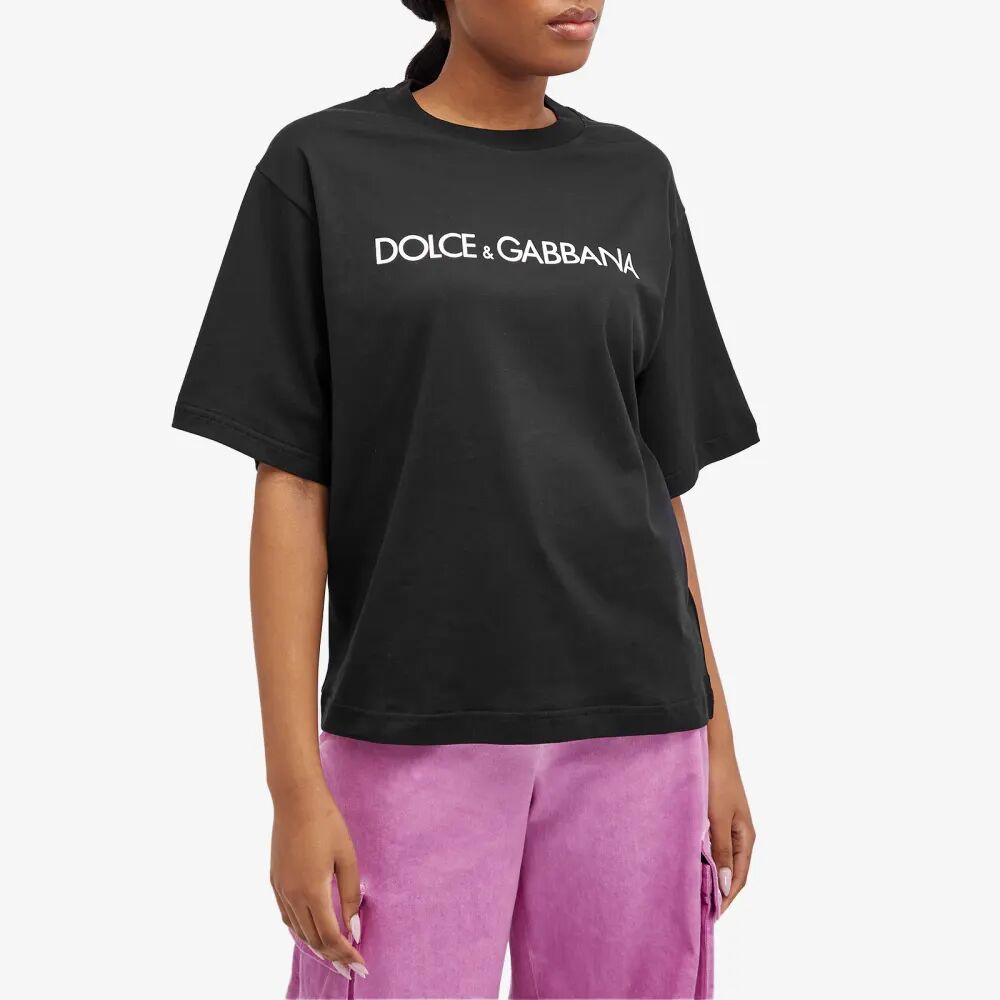 Dolce & Gabbana Футболка с большим логотипом, черный