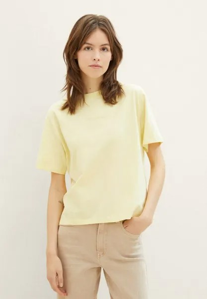 Футболка базовая TOM TAILOR DENIM, цвет light yellow