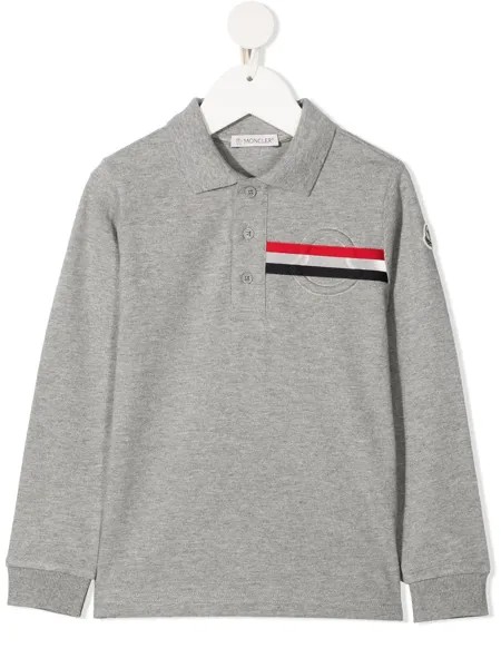 Moncler Enfant рубашка поло с полосками