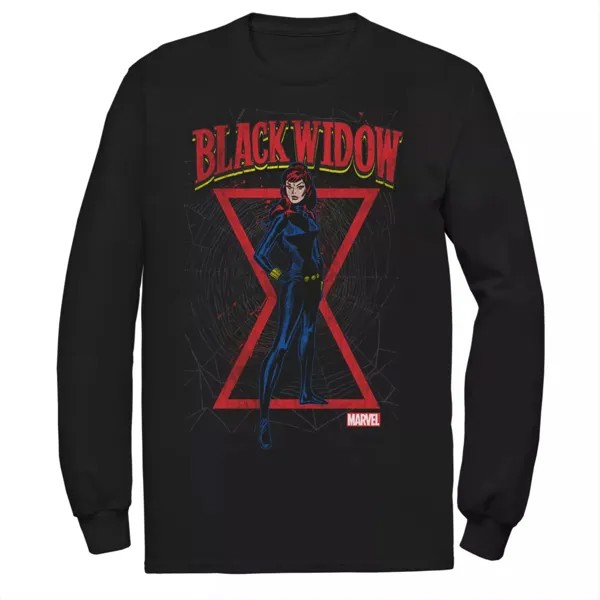 Мужская футболка Black Widow Classic Retro Comic Stance Tee Marvel