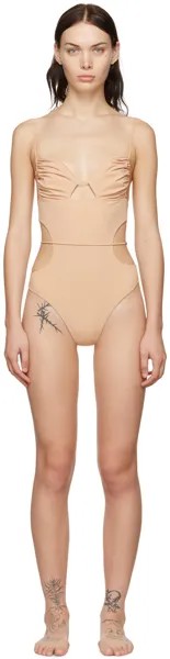 SSENSE Эксклюзивный бежевый комбинезон Nensi Dojaka
