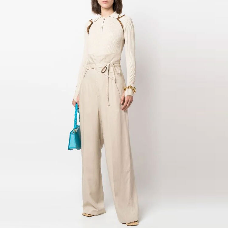 Повседневные брюки женские бежевые Jacquemus