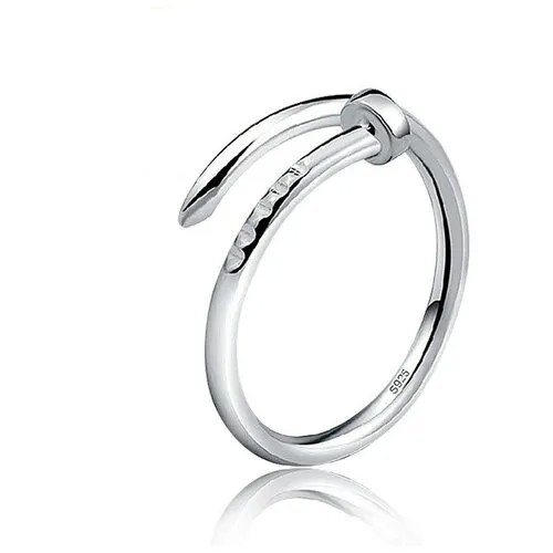Кольцо в форме гвоздя с серебрением 16