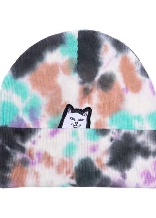 Шапка RIPNDIP Lord Nermal Beanie Black/Mint Tie Dye 2022