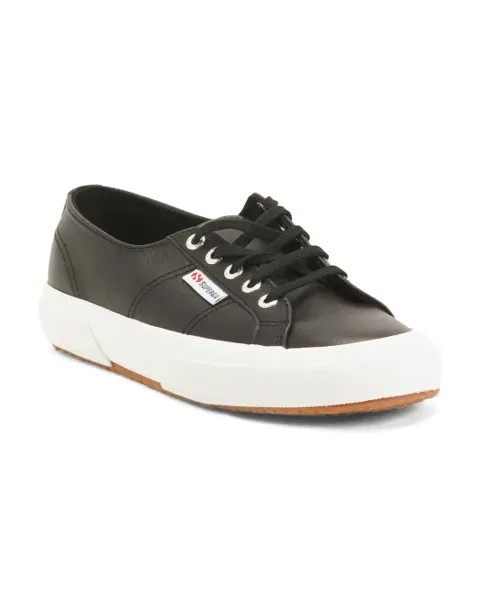 Кожаные кроссовки наппа Superga, черный