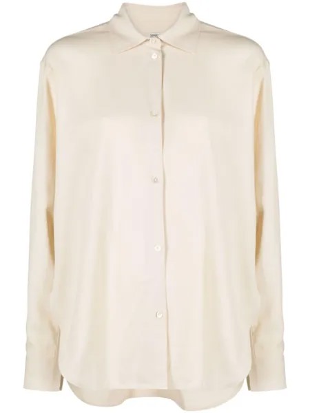 TOTEME point-collar long-sleeve shirt, нейтральный цвет
