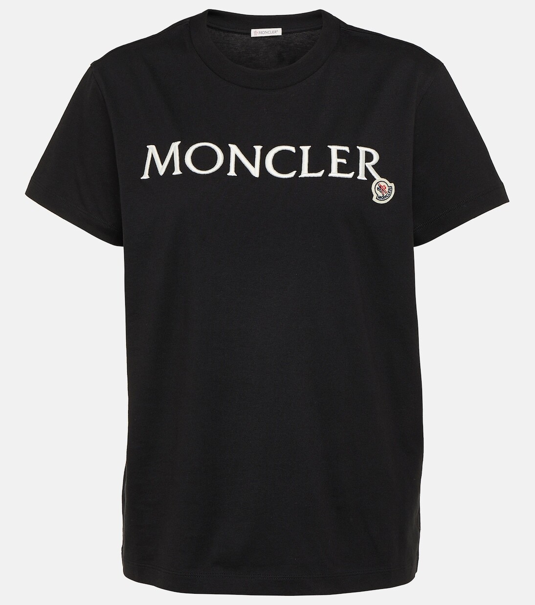Футболка из хлопкового джерси Moncler, черный