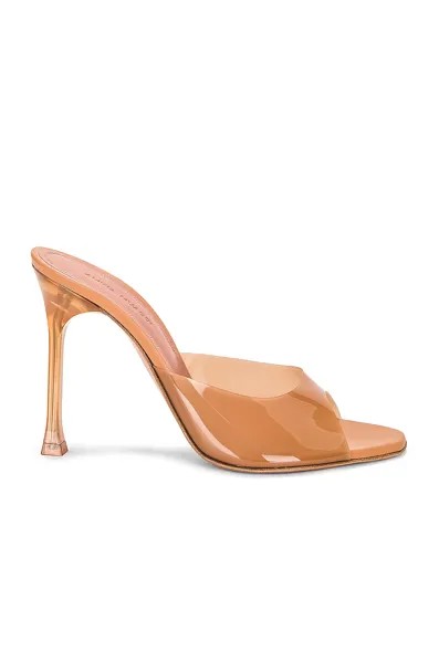 Мюли Amina Muaddi Alexa Pvc Glass, нюд