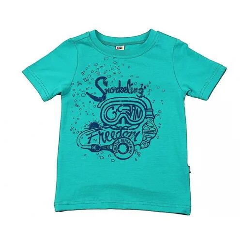 Футболка Mini Maxi, размер 98, бирюзовый